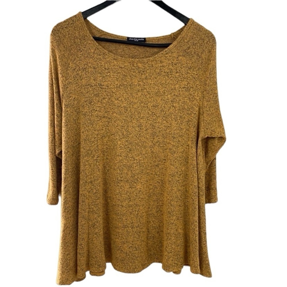 Cha Cha Vente Hi Low Sweater Gold  Sz L